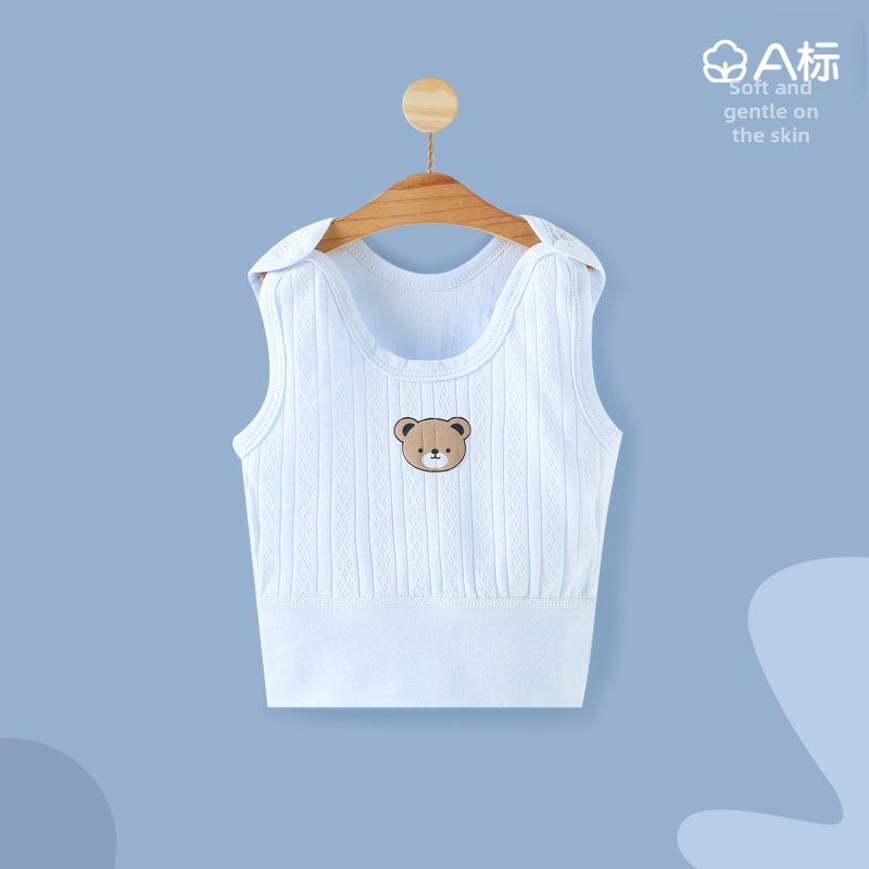 Νεογέννητο πλεκτό χωρίς μανίκια γιλέκο από βαμβάκι, με ρυθμιζόμενες αγκράφες στους ώμους, 100% βαμβάκι, μαλακή υφή