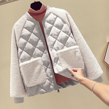 Ženska lagana pamučna jakna, kratki kroj, polo ovratnik, zatvarač, fleece punjenje