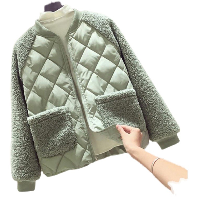 Ženska lagana pamučna jakna, kratki kroj, polo ovratnik, zatvarač, fleece punjenje