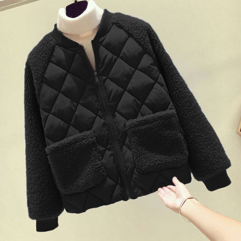 Ženska lagana pamučna jakna, kratki kroj, polo ovratnik, zatvarač, fleece punjenje