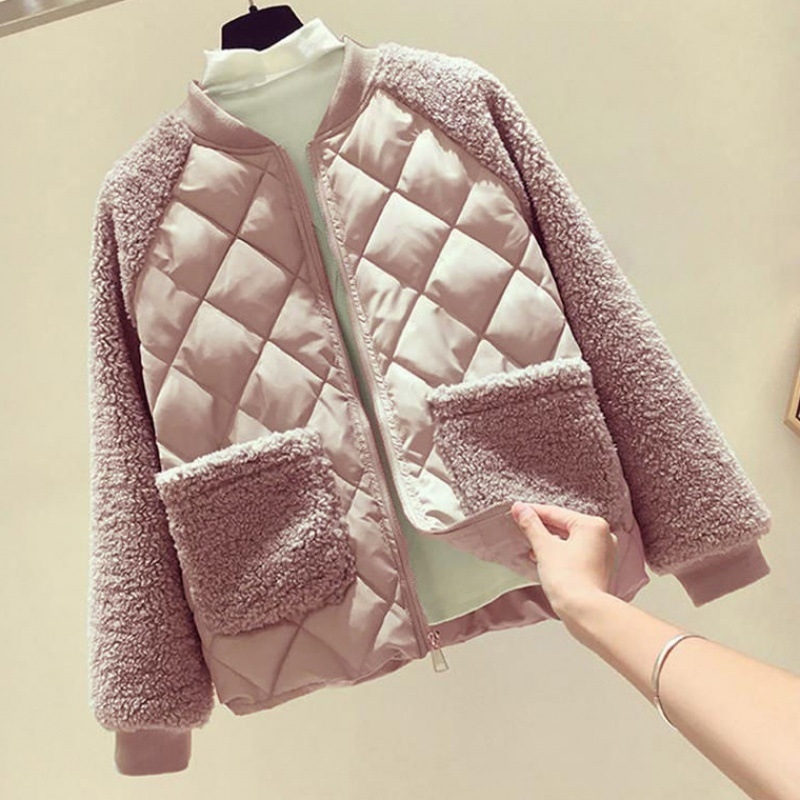 Ženska lagana pamučna jakna, kratki kroj, polo ovratnik, zatvarač, fleece punjenje