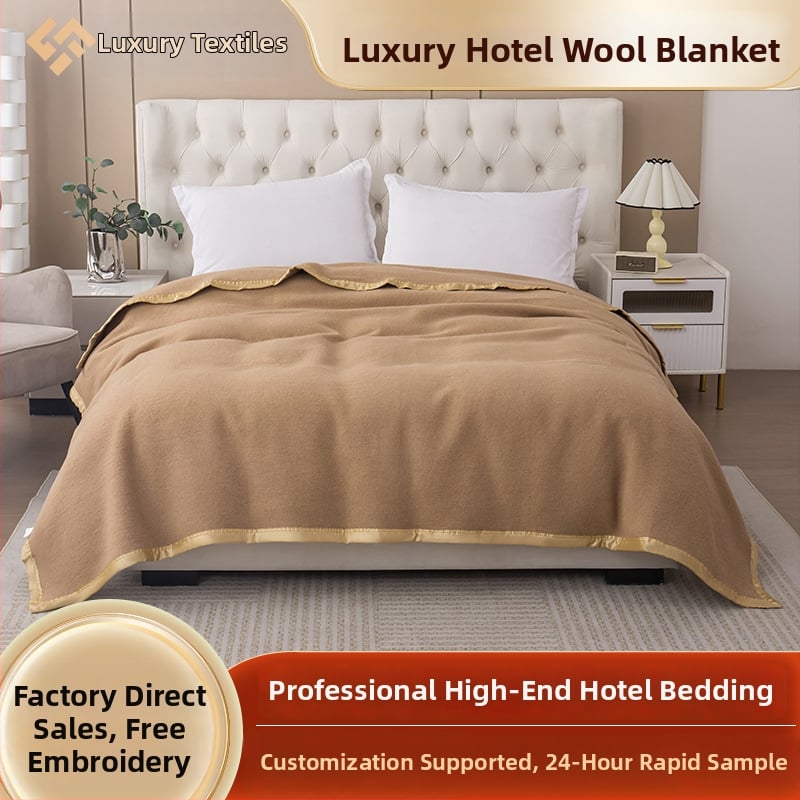 Κουβέρτα μαλλιού για ξενοδοχείο, 300–499 g, Χειμώνας, Μοντέρνο μινιμαλιστικό στυλ, Ανώτερη ποιότητα