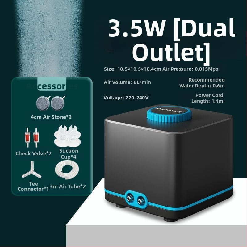 Αντλία οξυγονοποίησης με μεταβλητή συχνότητα, εξαιρετικά ήσυχη, συμπαγής οικιακή μονάδα, υψηλός αερισμός για ενυδρεία