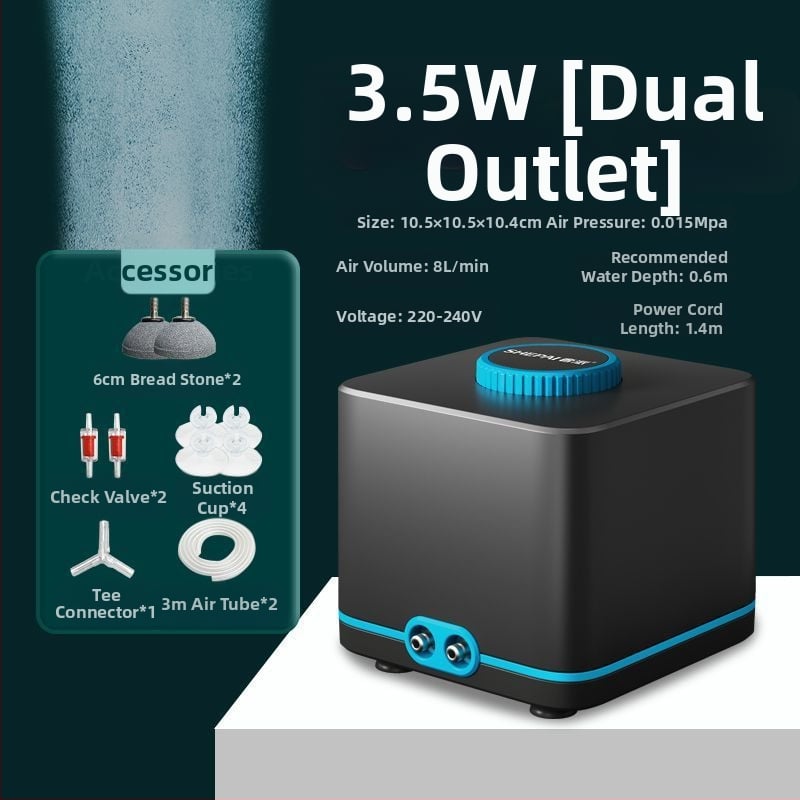 Αντλία οξυγονοποίησης με μεταβλητή συχνότητα, εξαιρετικά ήσυχη, συμπαγής οικιακή μονάδα, υψηλός αερισμός για ενυδρεία