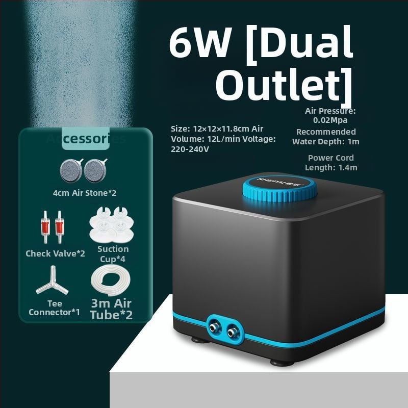 Αντλία οξυγονοποίησης με μεταβλητή συχνότητα, εξαιρετικά ήσυχη, συμπαγής οικιακή μονάδα, υψηλός αερισμός για ενυδρεία