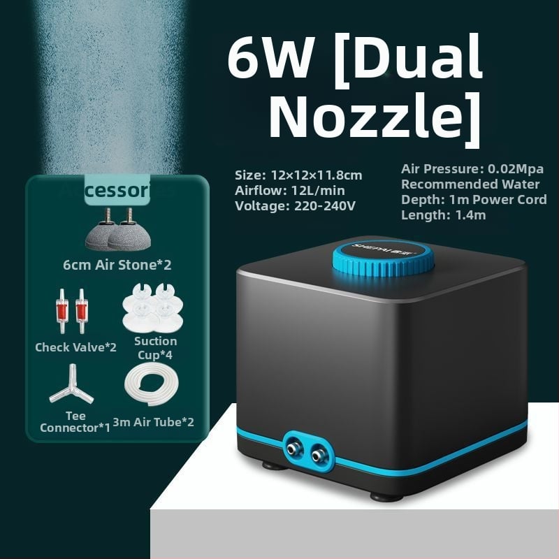 Αντλία οξυγονοποίησης με μεταβλητή συχνότητα, εξαιρετικά ήσυχη, συμπαγής οικιακή μονάδα, υψηλός αερισμός για ενυδρεία