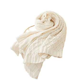 Chenille одеяло с геометричен принт, полиестер, 800–999 g, за пролет и есен