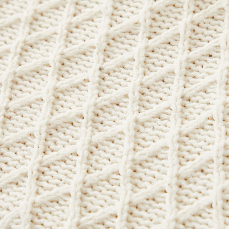 Chenille одеяло с геометричен принт, полиестер, 800–999 g, за пролет и есен