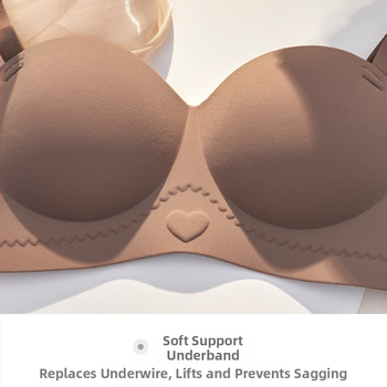 Σουτιέν χωρίς τιράντες, χωρίς ραφές, 3/4 κύπελλο, αποσπώμενες διπλές τιράντες, αντιολισθητικό πίσω κούμπωμα με τρεις σειρές, ύφασμα νάιλον