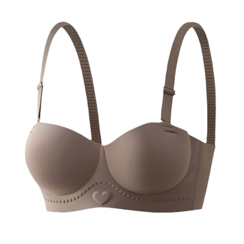 Σουτιέν χωρίς τιράντες, χωρίς ραφές, 3/4 κύπελλο, αποσπώμενες διπλές τιράντες, αντιολισθητικό πίσω κούμπωμα με τρεις σειρές, ύφασμα νάιλον