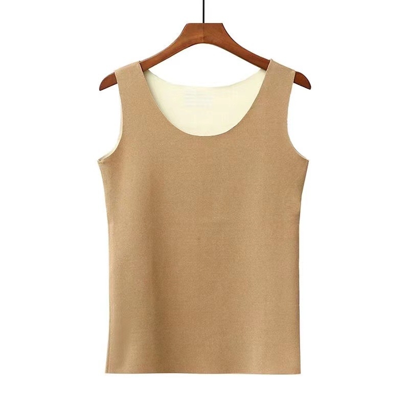 Ženska dvostrano velur topli prsluk, bez rukava, bez šavova, kružni izrez, debeli poliester materijal