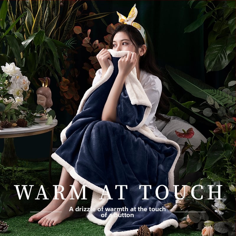 Διπλής όψεως κουβέρτα από βελούδο κοραλλιού με δυνατότητα λογότυπου; πολυεστερικά ινίδια; βάρος 0,38–2,1 kg; κατάλληλη για άνοιξη και φθινόπωρο