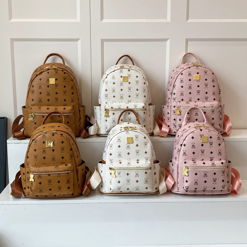 Ruksak - korejskog stila, velika kapaciteta, PU materijal, zatvarač, unutarnji skriveni džep i džep za telefon, prozračan, vodootporan