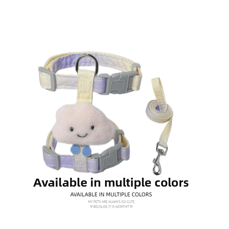 Lesă și ham pentru pisici, în formă de I, anti-evadare - nailon