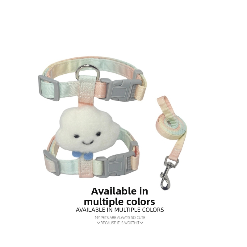 Lesă și ham pentru pisici, în formă de I, anti-evadare - nailon