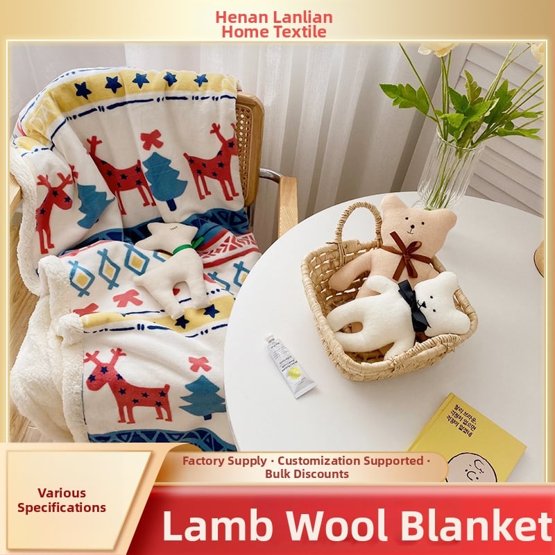 LANLIAN κασμίρ κουβέρτα με 3D ψηφιακή εκτύπωση, βάρος 1000–1499 g, χειμερινή
