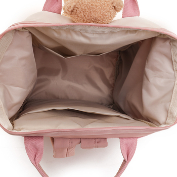 Batoh pre ženy s karikatúrnym medveďom, nylon, kapacita 20–35L, priedušný, proti krádeži