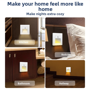 Φωτιστικό βήματος σκάλας με αισθητήρα κίνησης, ενσωματωμένος σχεδιασμός τύπου 86, LED φως βήματος, περίβλημα από PC, 220V