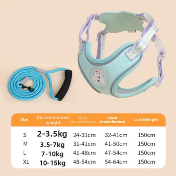 Lesă universală anti-evadare pentru pisici și câini, poliester, brand Meow and, origine Zhejiang, categorie: curea de tracțiune