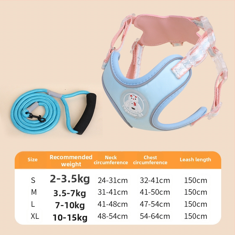 Lesă universală anti-evadare pentru pisici și câini, poliester, brand Meow and, origine Zhejiang, categorie: curea de tracțiune