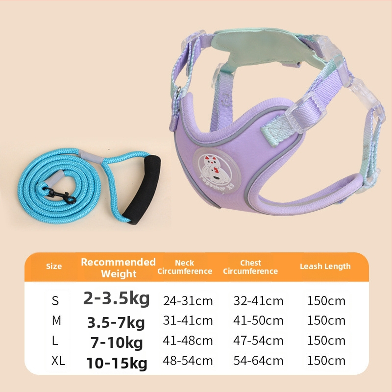 Lesă universală anti-evadare pentru pisici și câini, poliester, brand Meow and, origine Zhejiang, categorie: curea de tracțiune