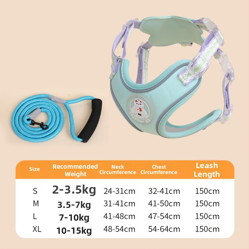 Lesă universală anti-evadare pentru pisici și câini, poliester, brand Meow and, origine Zhejiang, categorie: curea de tracțiune