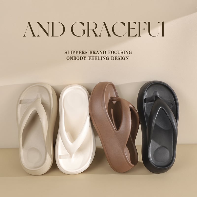 Ženske sandale s debelim potplatom i klinastim potpeticama, EVA gornji dio i EVA potplat, bez podstave, ljeto 2024