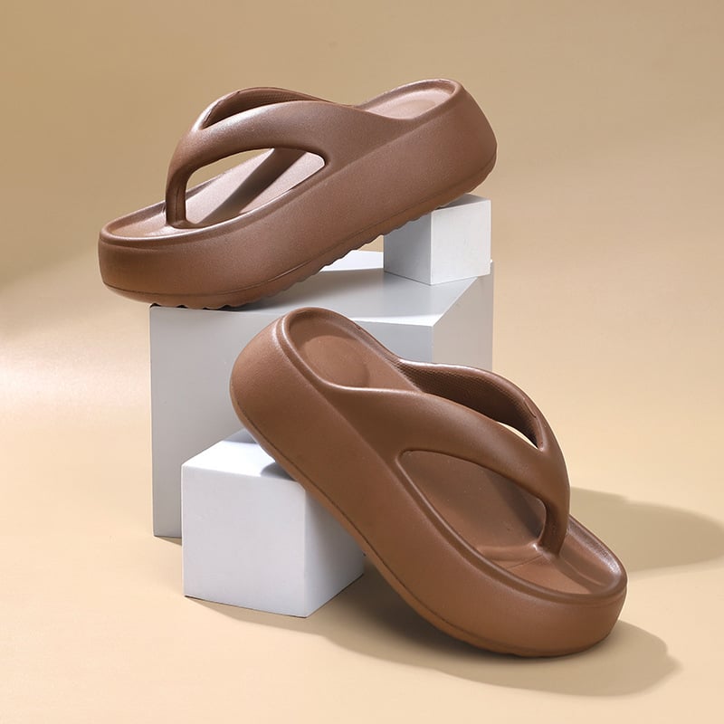 Ženske sandale s debelim potplatom i klinastim potpeticama, EVA gornji dio i EVA potplat, bez podstave, ljeto 2024
