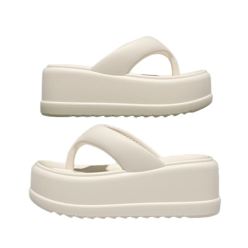 Ženske EVA flip-flop sandale, debela potplata za povećanje visine, razdvojeni palac, minimalistički stil, ljetna vanjska obuća