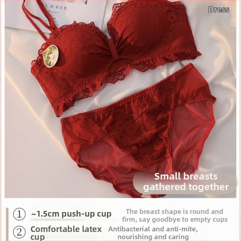 Δαντελένιο σουτιέν χωρίς μεταλλική ράβδο, 3/4 cup, μεσαίο σχήμα καλουπώματος, αφαιρούμενες διπλές τιράντες