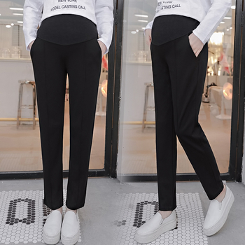 Jesenske hlače za trudnice – ravni kroj, široke nogavice, haremski stil, casual hlače za mame