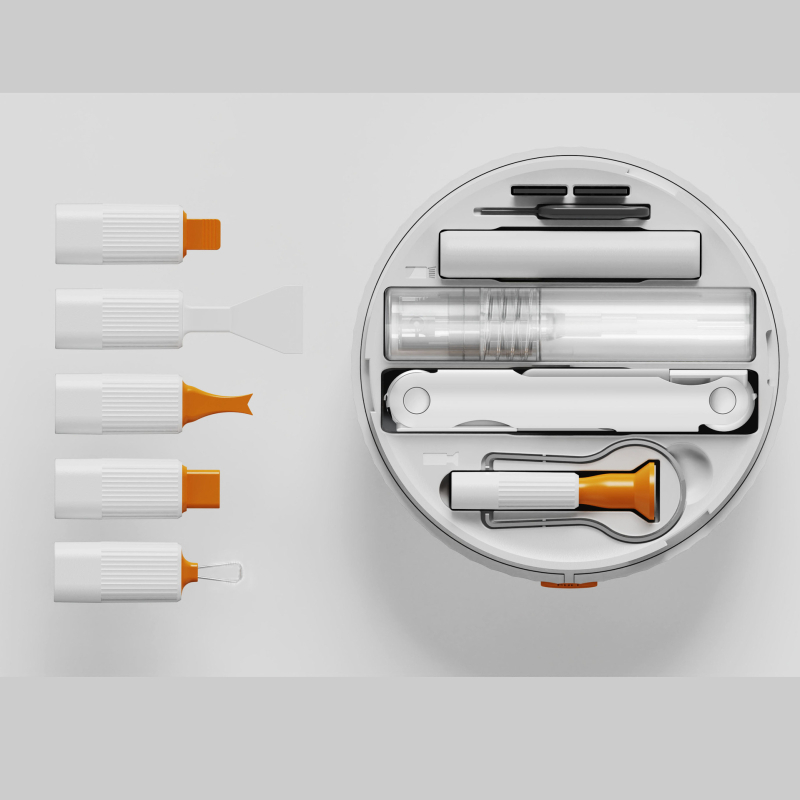 Bluetooth fejhallgató tisztító toll és billentyűzet tisztító ecset készlet - számítógéphez és mobiltelefonhoz - modell q6x, PU bőr