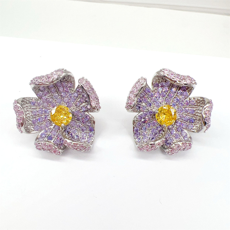 Naušnice – Geometrijski oblik od bakra, elektroplatirane, korejski stil, za žene