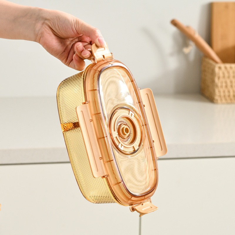 Cutie pentru prânz din sticlă borosilikat, ovală, potrivită pentru microunde, capacitate 1–2 L, etanșă pentru păstrarea prospețimii