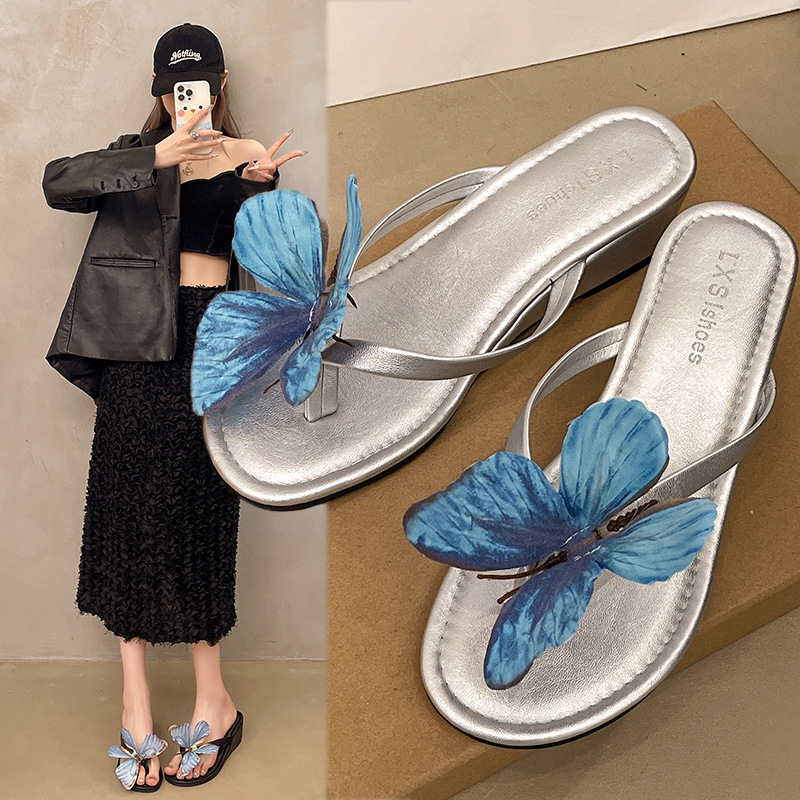 Ženske sandale s mašnicom na klin – Gornji/Donji: Super Fiber; Prst: Okrugli; Peta: Klin 3–5 cm; Potplat: Guma