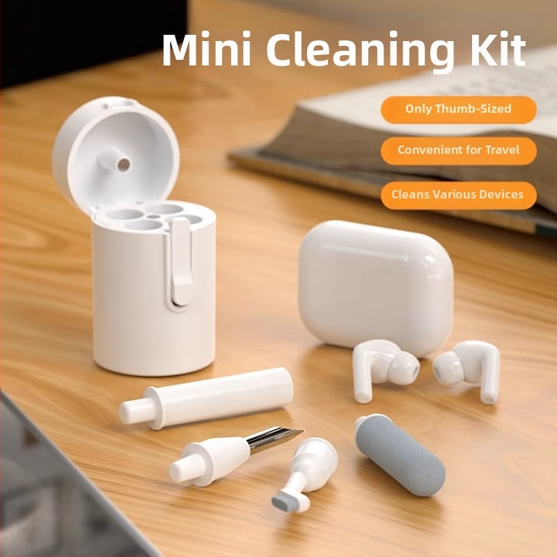 Q5D tisztító készlet fejhallgatókhoz — tisztító toll, mini hordozható poreltávolító kefék, ABS, 100G