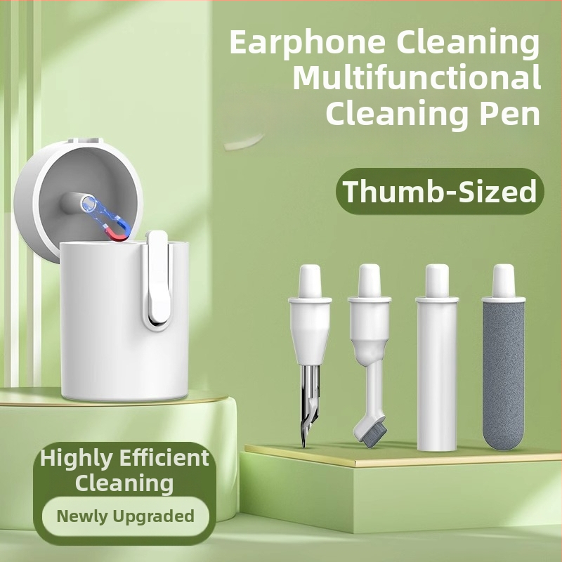 Q5D Čistiaci set pre slúchadlá — čistiaca pero, mini prenosná kefka na prach, ABS, 100G