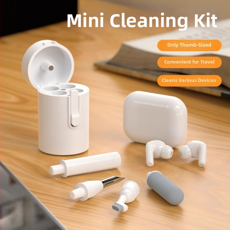 Q5D tisztító készlet fejhallgatókhoz — tisztító toll, mini hordozható poreltávolító kefék, ABS, 100G