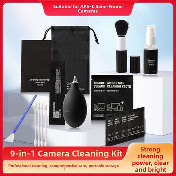 Objektív tisztító toll – kilenc az egyben kameratisztító készlet; mikroszálas fej; kompatibilis kamerák, számítógépek és telefonok; OEM feldolgozás