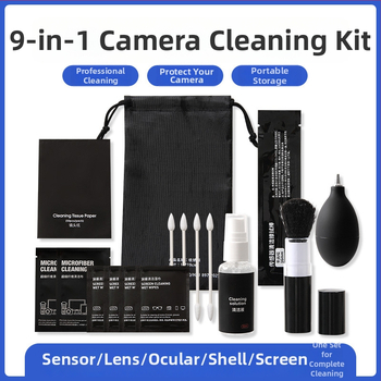 Objektív tisztító toll – kilenc az egyben kameratisztító készlet; mikroszálas fej; kompatibilis kamerák, számítógépek és telefonok; OEM feldolgozás