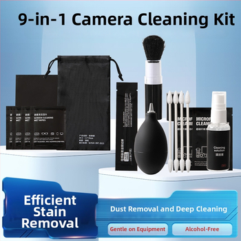 Objektív tisztító toll – kilenc az egyben kameratisztító készlet; mikroszálas fej; kompatibilis kamerák, számítógépek és telefonok; OEM feldolgozás