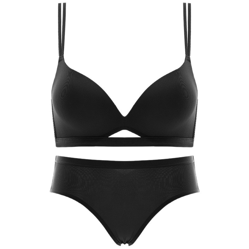 Cartoon Σετ γυναικείου εσωρούχου χωρίς ραφές — βασικό ύφασμα νάιλον με επένδυση από σπάντεξ; λεπτές διαμορφωμένες cups; σταθερά διπλά λουριά ώμου; διπλοί αγκράφες στην πλάτη; αναπνέει, push-up, anti-sag