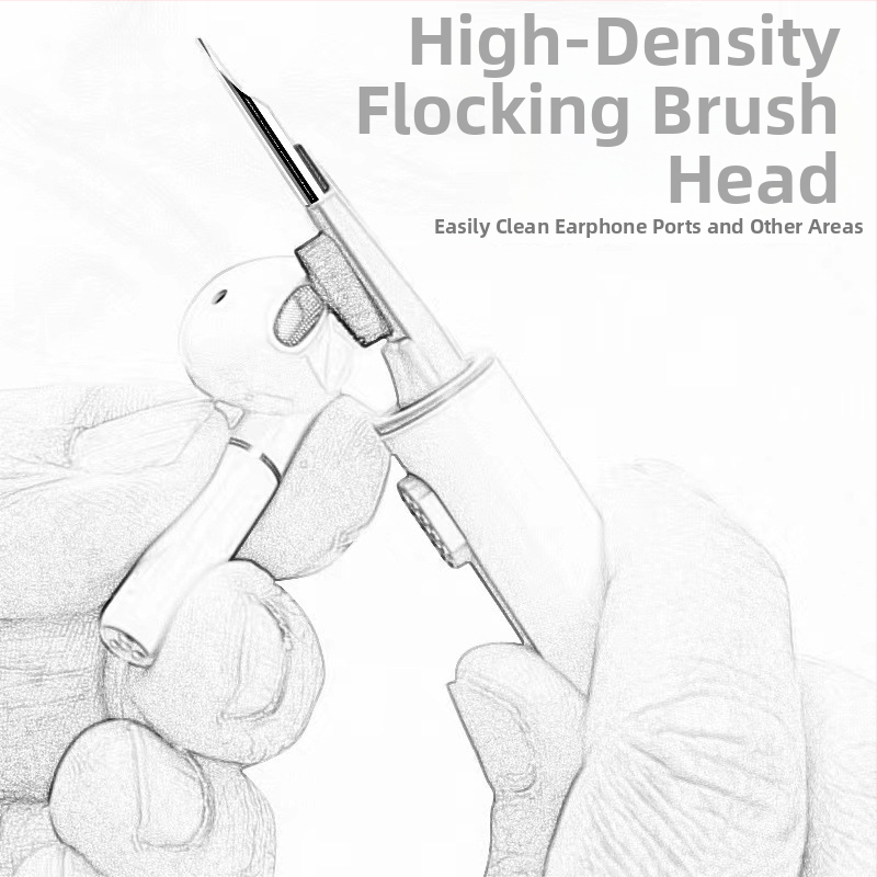 Čistiaca ceruzka na slúchadlá - univerzálne čistiace zariadenie, plastové telo, uvedené v roku 2024