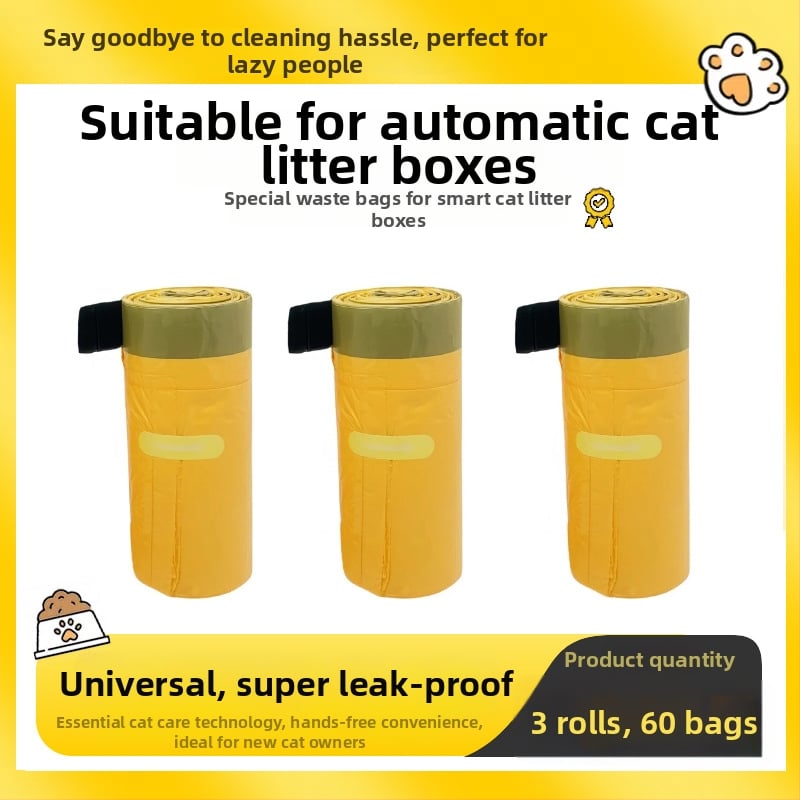 Sac HDPE pentru nisip de pisică, pungă de curățare cu grosime îngroșată