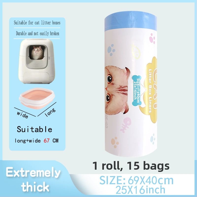 Sac HDPE pentru nisip de pisică, pungă de curățare cu grosime îngroșată