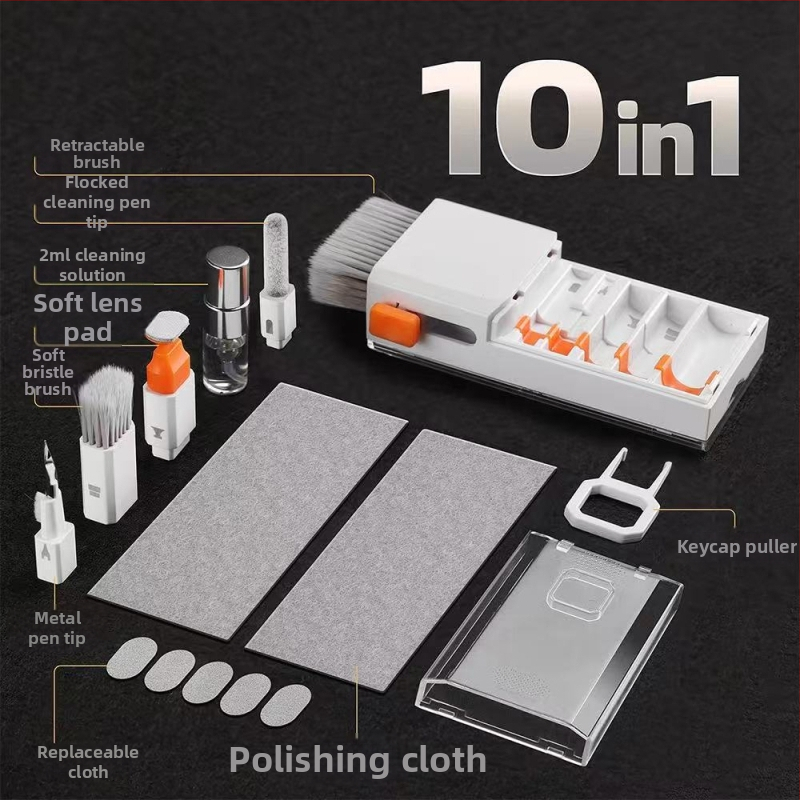 Tisztítókészlet — többfunkciós tisztító toll és kefés készlet telefonokra, tabletekre, billentyűzetekre és képernyőkre — Modell 09