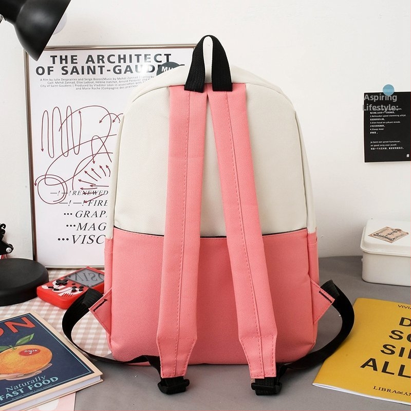 Set de patru rucsaci școlari din nylon, cu model anime, bretele cu pernă de aer, pentru elevi gimnaziu, logo personalizat