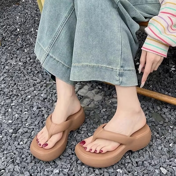 Ženske flip-flop sandale s debelim potplatom za ljeto, EVA gornji dio; EVA unutarnji dio; EVA potplata; oblik prsta: Herringbone