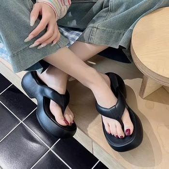 Ženske flip-flop sandale s debelim potplatom za ljeto, EVA gornji dio; EVA unutarnji dio; EVA potplata; oblik prsta: Herringbone