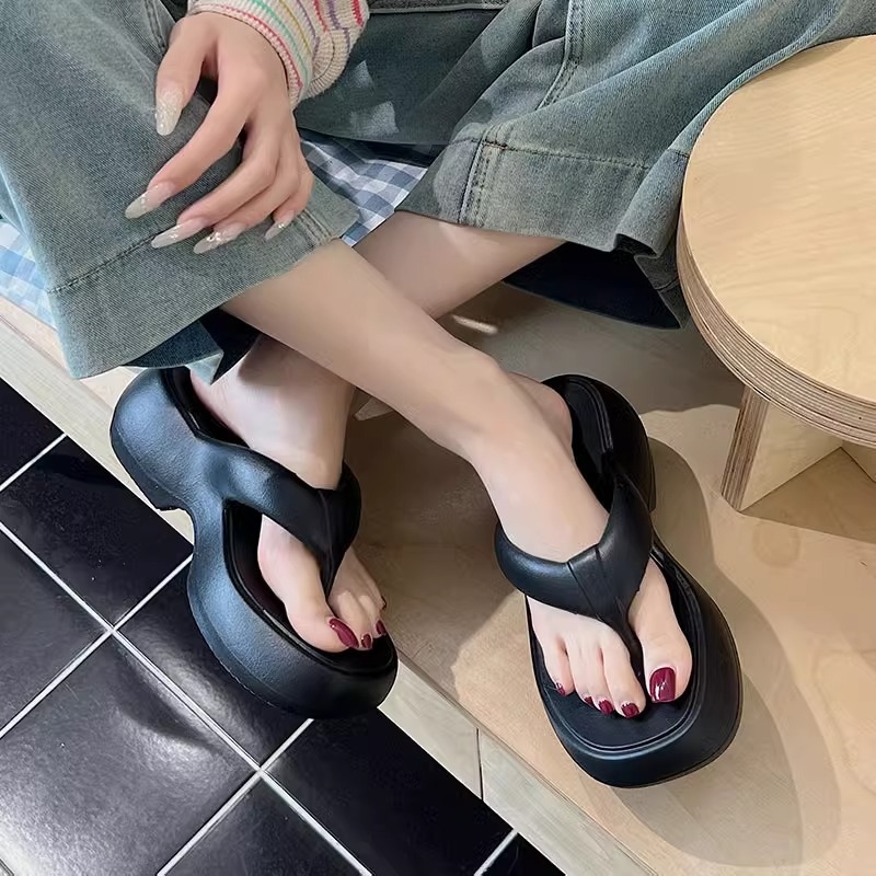 Ženske flip-flop sandale s debelim potplatom za ljeto, EVA gornji dio; EVA unutarnji dio; EVA potplata; oblik prsta: Herringbone